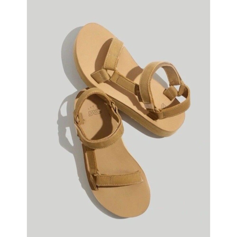 NIB TEVA Leather Midform Universal Sandals 10 Desert Sand - Picture 5 of 6